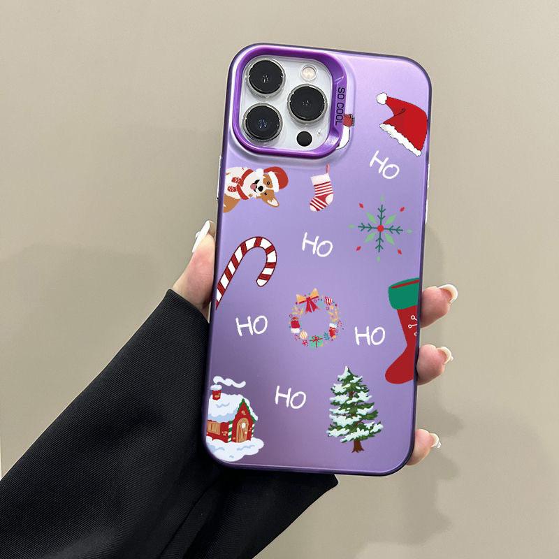 Christmas-themed iPhone 16 Pro phone case, 15/14/13mm laser-cut, iPhone 11/Xs Max/Plus