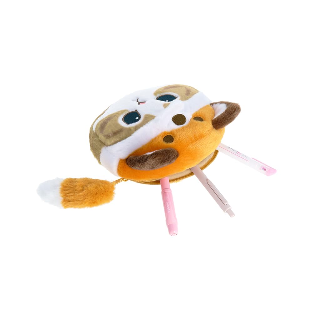 Stationery mofusand Pencil Case with Fox S1428500 Sun-Star Charm, Cat,