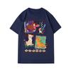 Disney Charming Lion King Mosaic T Shirt Unisex Couples Clothing Summer Cotton Short-Sleeved Parent-Child T-shirt Men Clothing