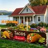 Taco Tuesday Hot Spicy Food Fence Banner Party Decoration Flag