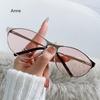 Fashionable Metal Frame Cat Eye Sunglasses Women's Fashion Street Photography Trend Versatile Glasses UV400 Shades Eyewear