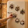 Faux Pearl Painting Decor 6Pcs/Set Fridge Magnets Art Kit, Christmas Snowman Tree Santa DIY Activities Magnets, Mosaic Refrigerator Decorative