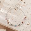 S925 Sterling Silver Color Treasure Jewelry Natural Tourmaline Bracelet Women'S Droplet Gem Bracelet