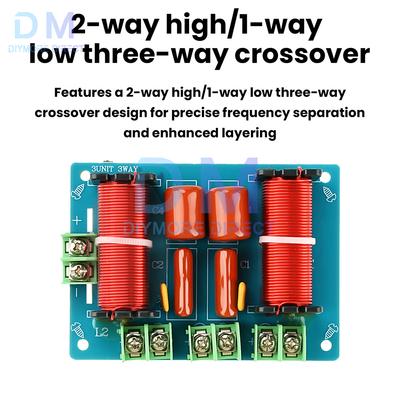 250W Frequency Divider 2 High 1 Low Three-Way Crossover for KTV Stage Speaker Hifi Fever Grade Audio Module