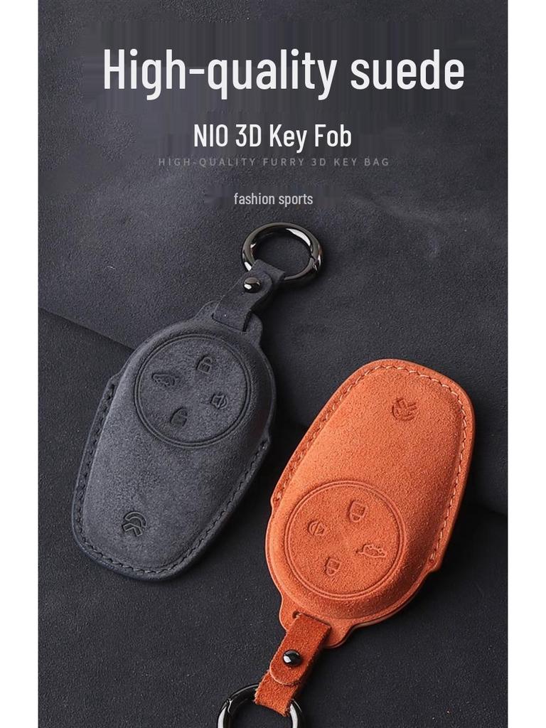 NIO ET5/ET7/ES6/ES8/EC6 Hochwertiges Wildleder Schlüsseletui - Unisex Auto Schutzschale Hülle