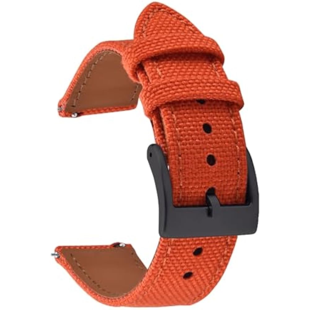 

Cordura Canvas Watch Strap 18mm 20mm 22mm Quick Release Nylon Leather Watch Band Omega Compatible...