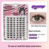 10-Row Autumn Leaf & Sunflower Faux Eyelashes - Flat, Glue-Free