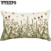 2 Stück Wildblumen Herbst Kissenbezug 12 x 20 Zoll Blumen Kissenhülle Dekoration für Sofa Couch