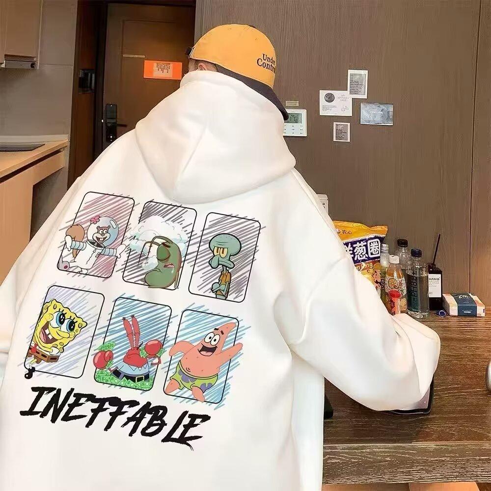 Retro svetr Hong Kong Style Pánské Jarní a Podzimní Pánský svetr s kapucí Americký Heavy High Street Ins Fashion Brand Baggy Coat