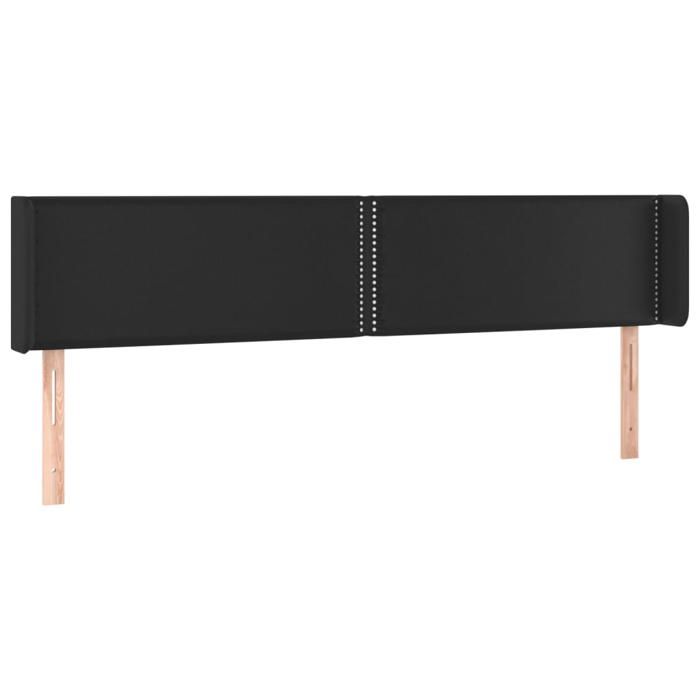 VidaXL Tête de Lit à LED Meuble de Chambre à Coucher Accessoire de Lit Double Tête de Cadre de Lit Intérieur Noir 3123192