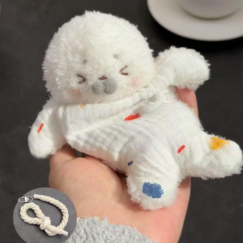 Stress Relief Plush Toy Cute Cartoon Healing Soothing Seal Bean Bag With Hanging Rope Funny Sensory Toy Birthday Gifts For Girls