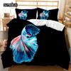 Ocean Fish Duvet Cover Set Ocean Animals Fishes Theme Bedding Set Pillowcase Twin Double Queen King Size Polyester Qulit Cover