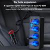 Quick Charge Multifunctional Car Digital Display Vehicle Charger Fast Charging Cable Auto Charger Adapter USB Fast Charging Universal QC3.0+PD TypeC