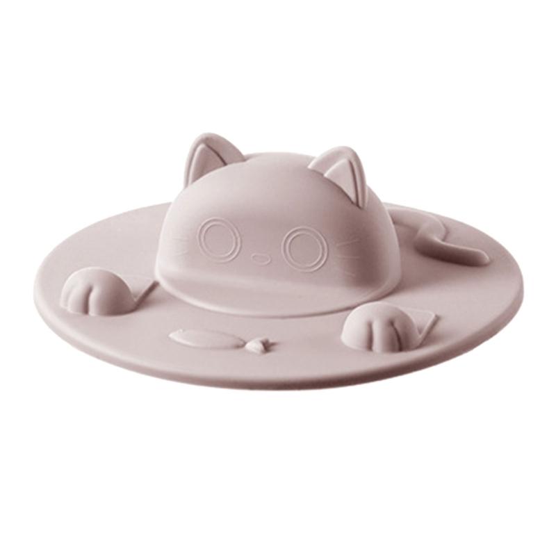 

Food Grade Silicone Cup Lid Lovely Cats Mugs Lid Reusable Drink Cups cover Leakproof Hot Cup Lid for Coffee & Teas рожевий