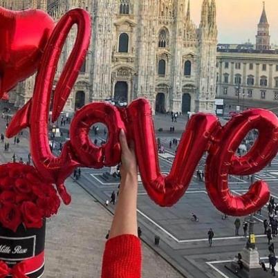 Valentine's Day Set, Heart Balloons + Love 1 Set.