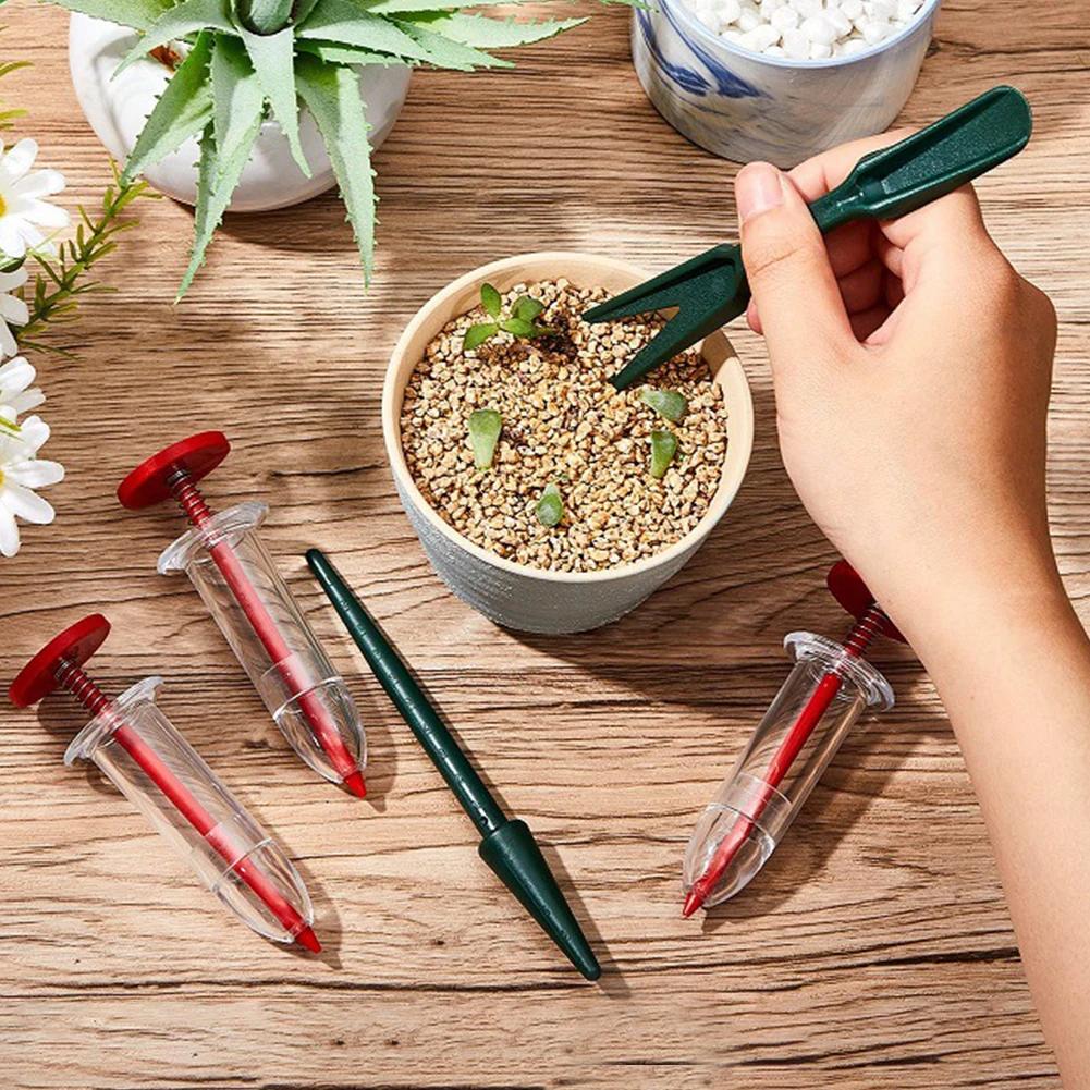 1set Mini Sowing Seed Dispenser Manual Sower Seed Spreader Handheld Seed Planter Tool 5 Different Settings Hand Mini Seeder