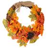 Artificial Fall Wreath Door Hanging Maple Leaf Wreath Garland Home Festival Decoration