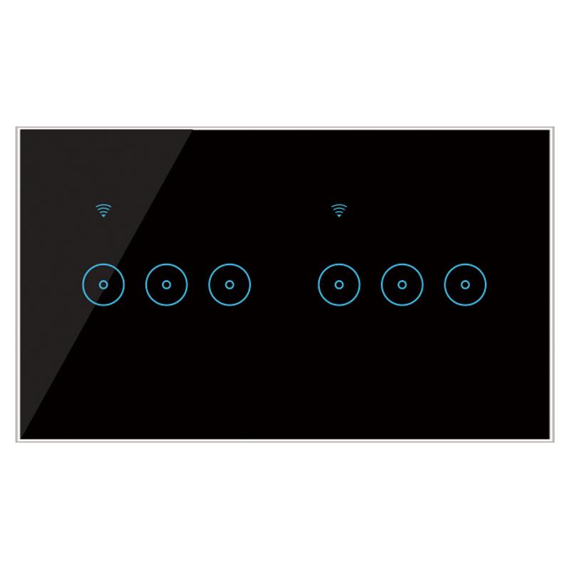 Smart Light Switch WiFi Tuya Control Smart Home Products 220V 6 Gang Light Switch Alexa Google Home Voice Control Light Switch
