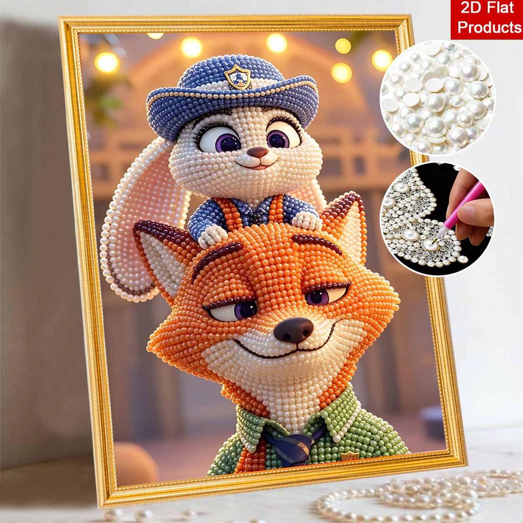 Disney Pearl Painting Handmade Judy Hopps And Nick Wilde Pearl Kit Home Decoration Painting
