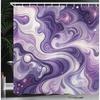 Ambesonne Purple Shower Curtain, Modern Swirling Marble Painting Print Pastel Monochromatic Tones, Cloth Fabric Bathroom