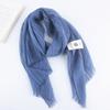 Cotton and Linen Scarf for Women Solid Color Thin Silk Scarf for Autumn and Winter Warm Neck Protection Scarf Shawl Short Neck Scarf
