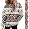 Women's Fashion Daily Versatile Casual V-Neck Long Sleeve Printed Top