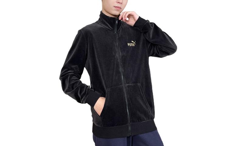 PUMA Velvet Jackets Men s Black Hooded Moderate 680142-01 XXL