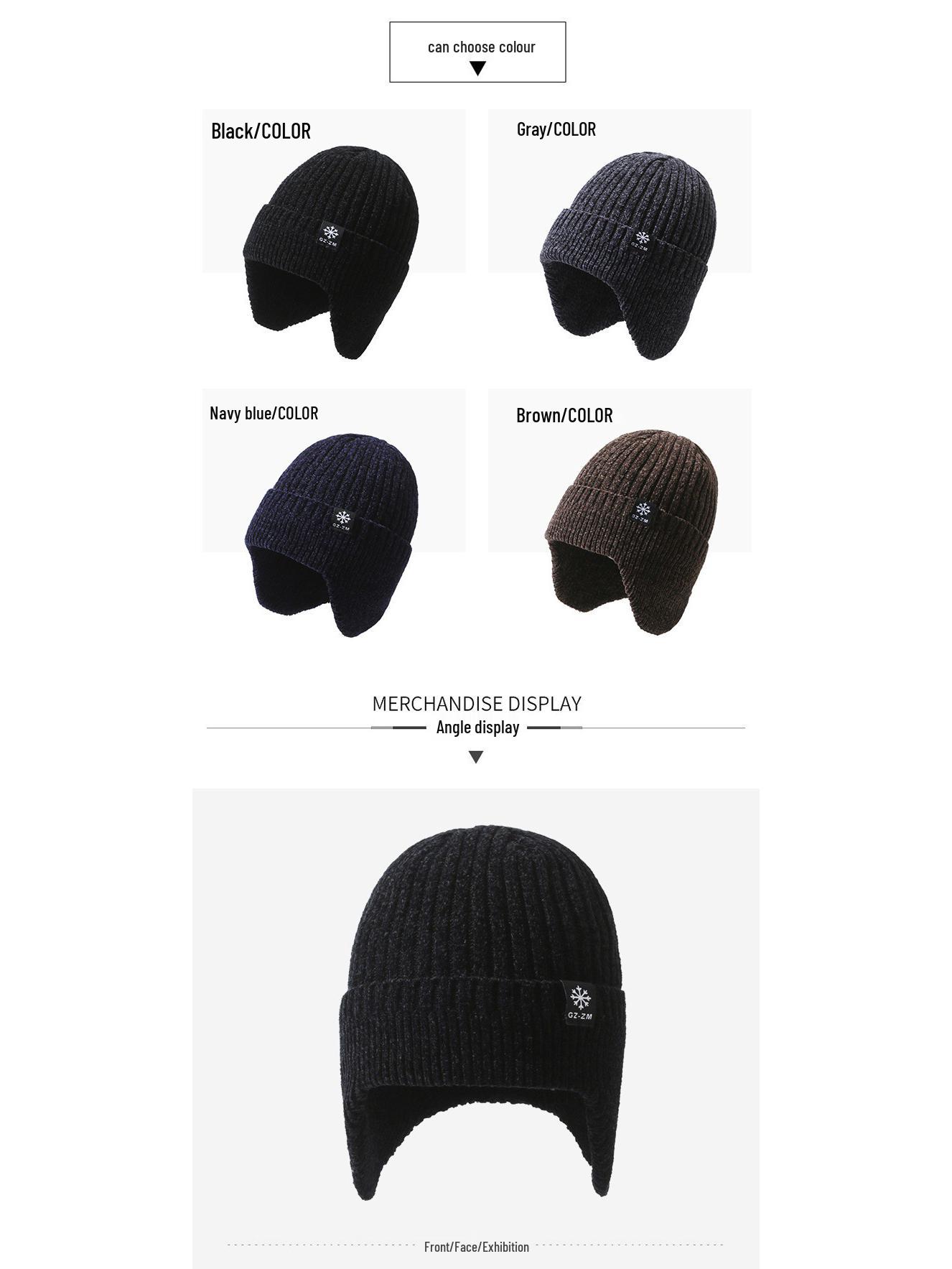 

Эксклюзив для новичков: Мужская зимняя вязаная шерстяная шапка с защитой ушей для пожилых