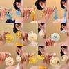 Silver Needle Raffia Flower Earrings Seaside Vacation Style Fashion Versatile Stud Earrings Niche High-end Earrings Women