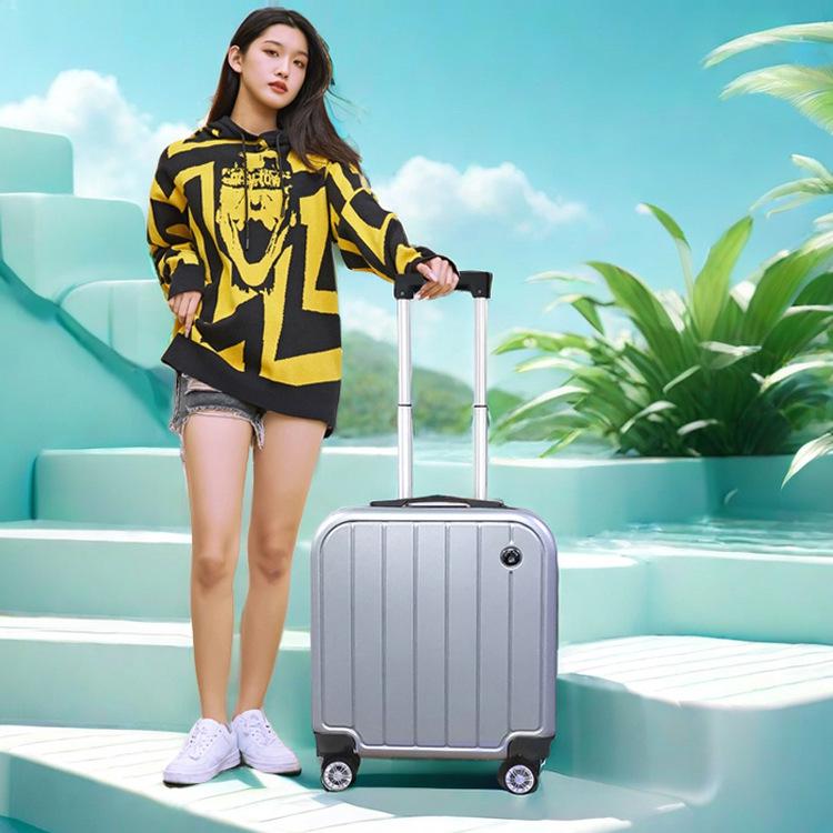 18" Carry-on Travel Suitcase with Universal Wheels and Lock, Sturdy Trolley Case for Students, 20" Version Available