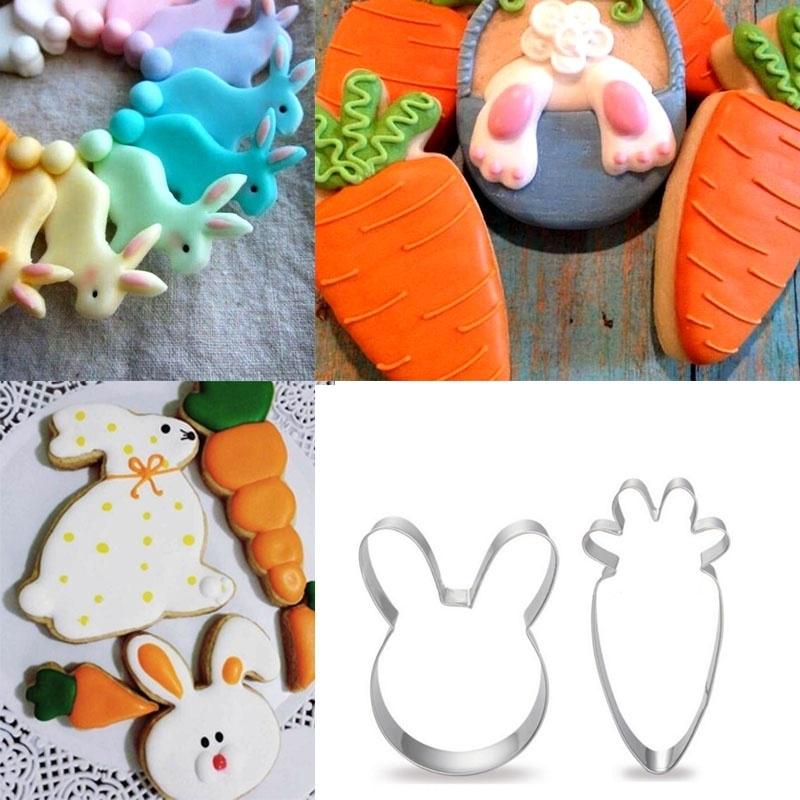 1 szt. Różne Style Stal Nierdzewna Pisanki Wielkanocne Wykrawacz do Ciastek Królik Wielkanocny Jajka Marchewka Forma do Ciastek Artykuły Kuchenne Wykrawacz do Ciastek Narzędzie do Pieczenia