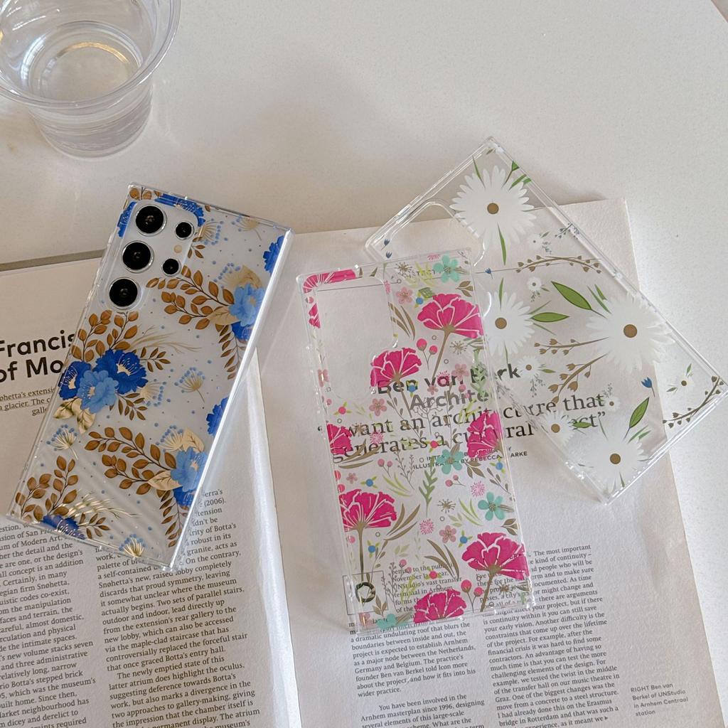 Suitable for Samsung S25 Ultra Flower Mobile Case S24uIMD Double Cover S23 Anti fall A56 Case A26