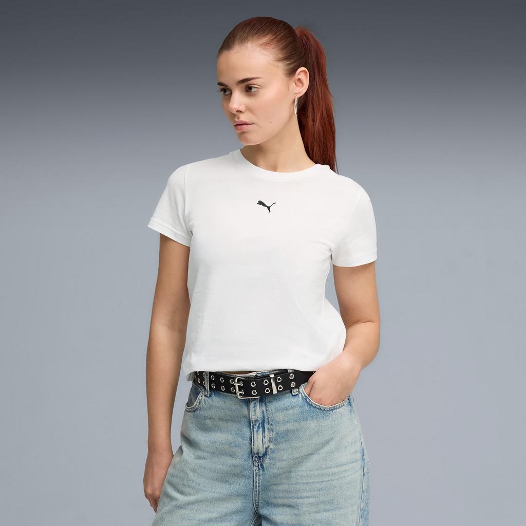 Puma Ess Centerde Cat Logo Women' T-shirt White 69291602 R