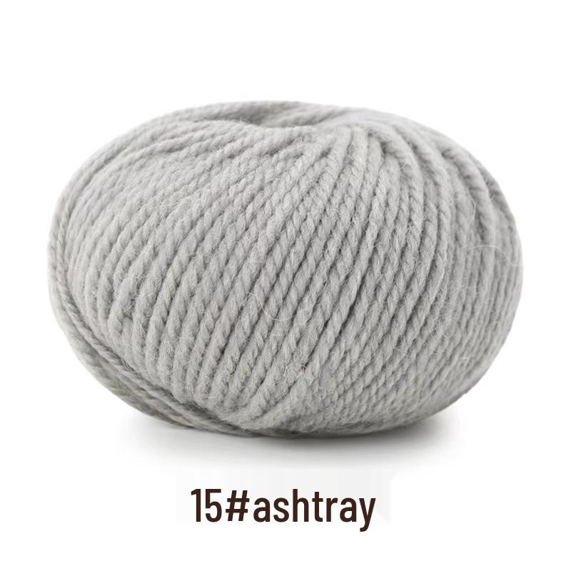 Yak Down 3-Strand Wool Yarn for Hand-Knitted Medium-Thick Sweaters, Cardigans, Scarves, and Hats