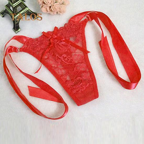 Talos Women's Sexy Lace Thongs G-string V-string Panty Knickers Lingerie See Through Underwear
