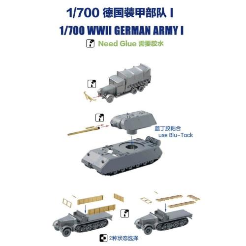 Bunker Studio 1/700 German Army Vehicle Set 1 Resin Kit BSTSP70007