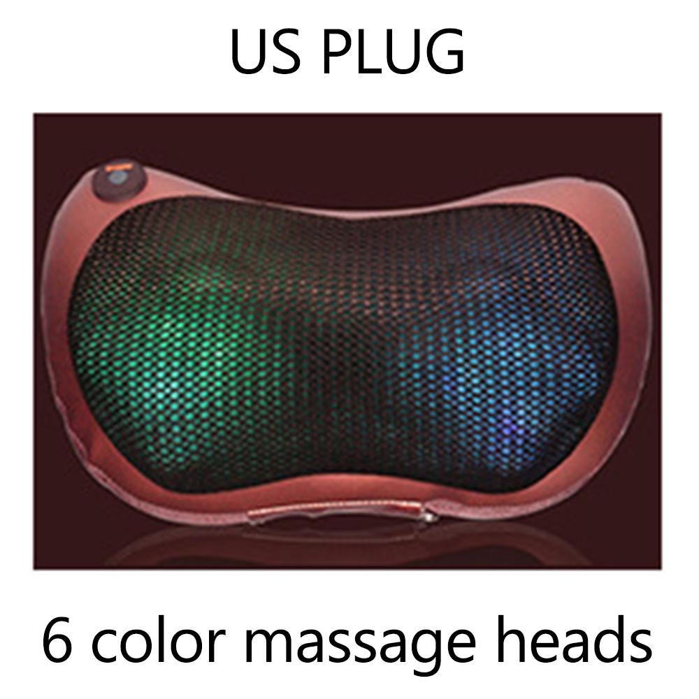 12/8/6/4 Heads Car Back Neck Massager Electric Massage Relaxation Pillow Cushion Home Waist Body