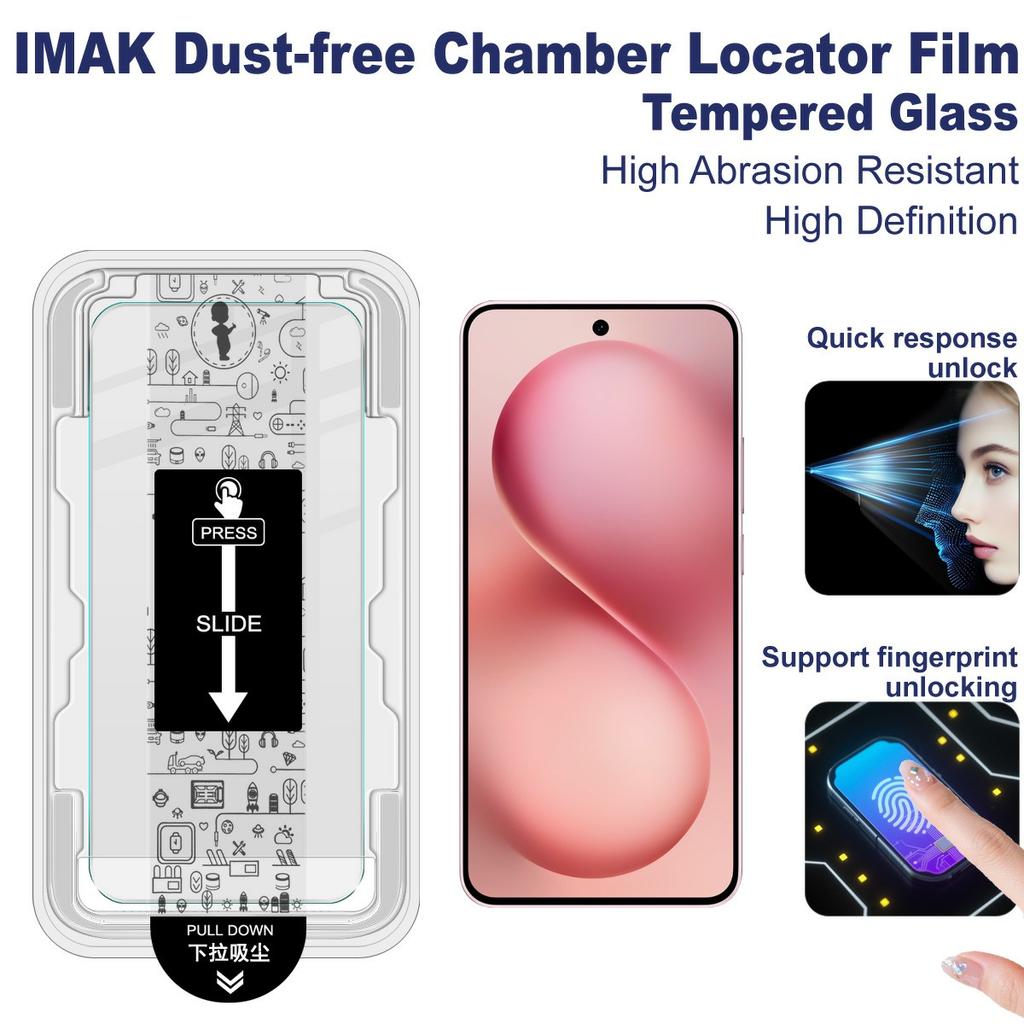 IMAK H Series For vivo S30 5G Tempered Glass Screen Protector Dust-free Installation Film (Fingerprint Unlock)