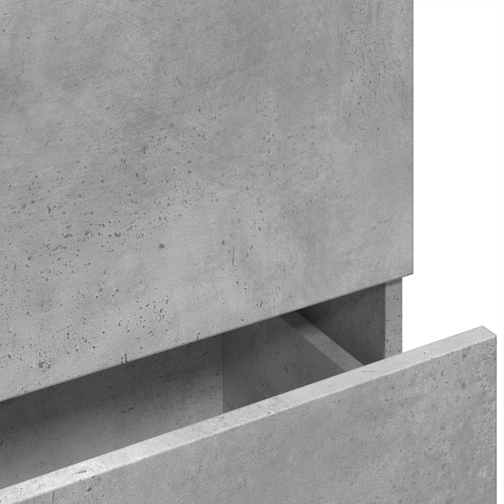 Bathroom Vanity Unit Concrete Grey 78 X 37 X 59 Cm Particleboard