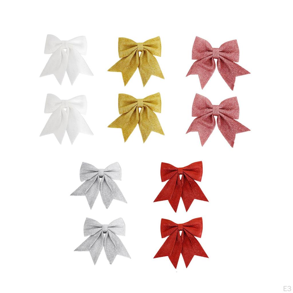 2 Pack Christmas Tree Bows, Decorations, Wreath, for Living Room, Holiday,