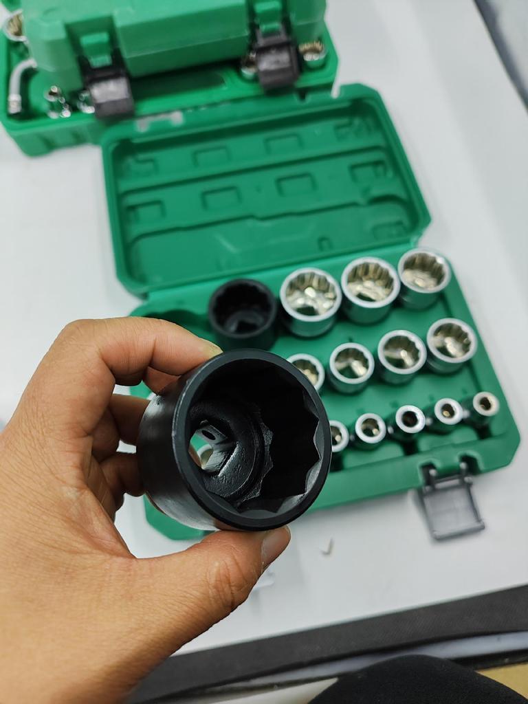 Zestaw nasadek Torx Dafei: 12-punktowe, Rozmiary 8-19, 22-27, 30-36, Gniazdo 12,5 mm, Narzędzia do naprawy samochodów 1/2".