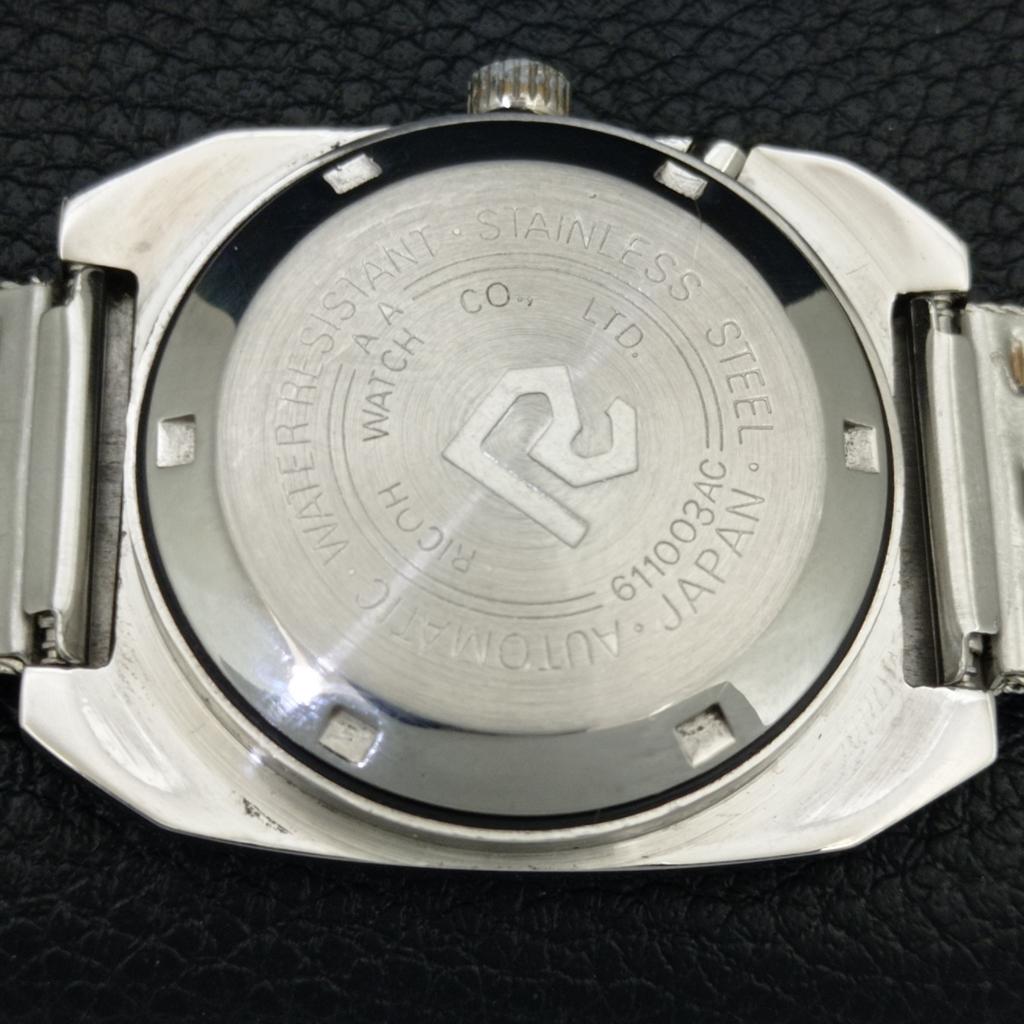 VINTAGE RICOH R31 AUTOMATIC JAPAN MENS BLACK COLOR DIAL WATCH A707931-1