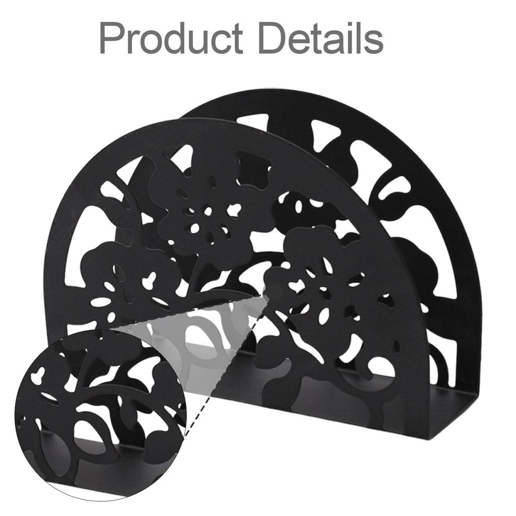 Modern Hollow out Napkin Holder Paper Tissue Dispenser for Coffee Shop Kitchen Hotel Countertop Decorative Holiday Gift