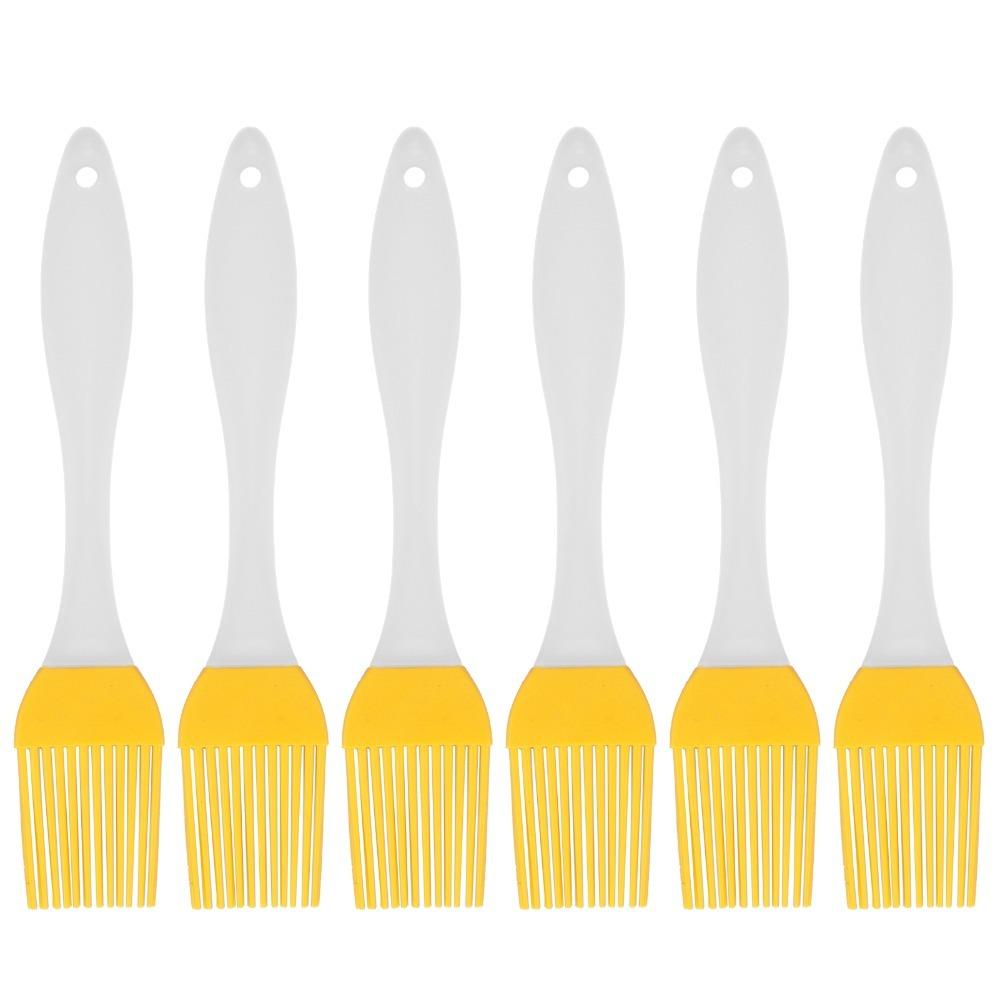 6Pcs Heat resistance Oil Brush Silicone Pastry Scrubber Kitchen Gadget Basting Brush  Cooking