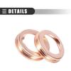 Motoforti M12 Oil Drain Plug Gaskets, Flat Washer Gaskets, for Nissan 350Z 2003-2009, Aluminum Alloy, 11026-01M02, Rose Gold, Pack of 50