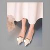 Niche beautiful French temperament flower high heels wedding shoes women's new fairy style skirt is not tired