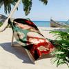 Floral Lady with Red Rose A must-have beach towel for beach travel