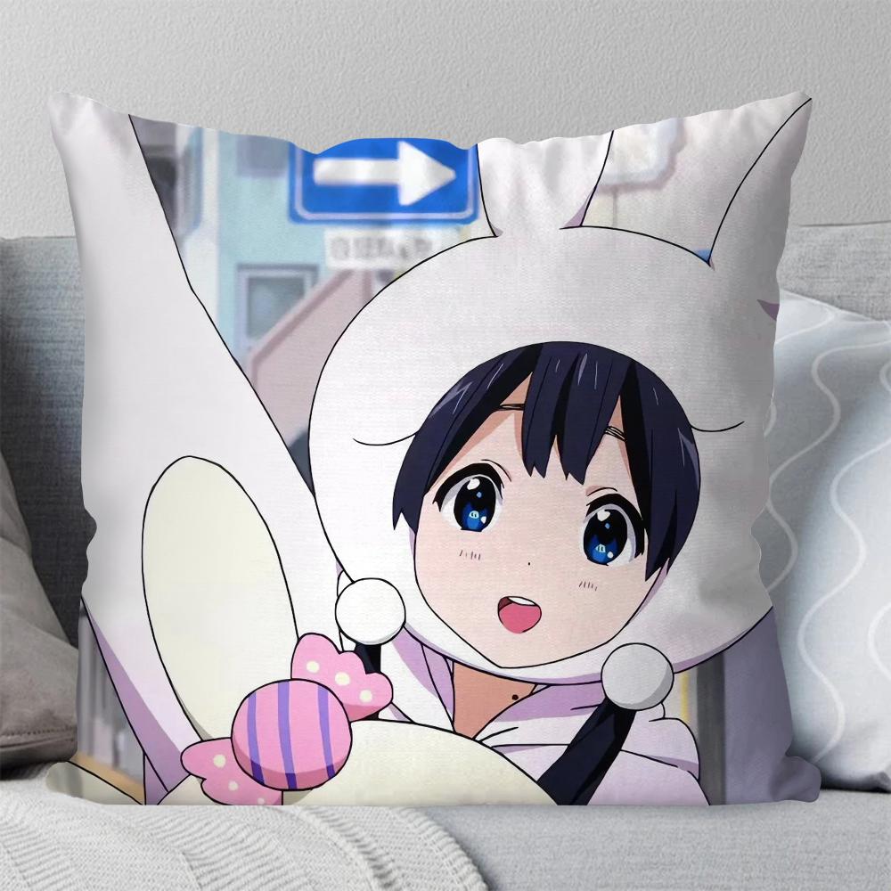 Kitashirakawa Tamako Animation Tamako Market Kissenbezug Quadratisches Kissen Schlafzimmer Sofa Freizeitwagen Wohnzimmer Heimdekoration 40X40
