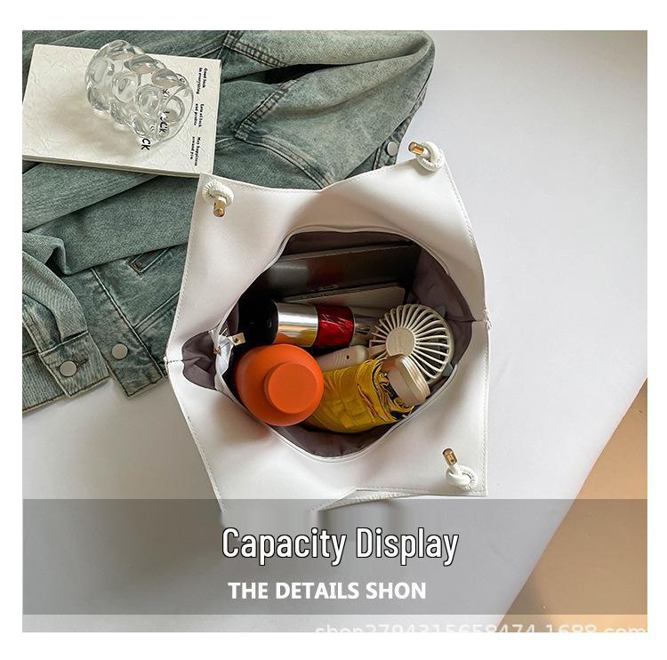 Damska torba na ramię typu tote z nadrukiem i kokardą, duża pojemność, kolekcja Jesień/Zima 2025