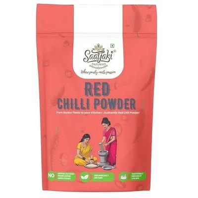 Saatyaki Naturals Organic Red Chilli Powder - 100gm |Hot & Spicy Lal Mirch Powder| Pure & Freshly Grounded Red Pepper for Cooking, Pickles